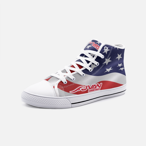 JVAN Countries - America Unisex High Top Canvas Shoes