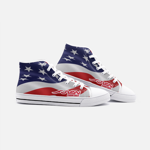 JVAN Countries - America Unisex High Top Canvas Shoes