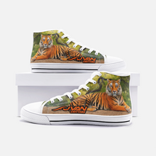 Load image into Gallery viewer, JVAN Critters - Tigers Unisex High Top Canvas Shoes